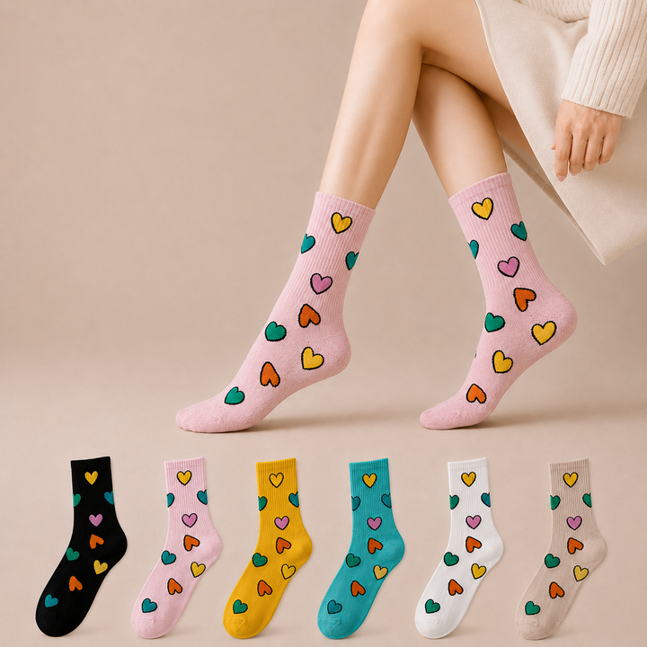 Colorful Heart Edition Women Socks