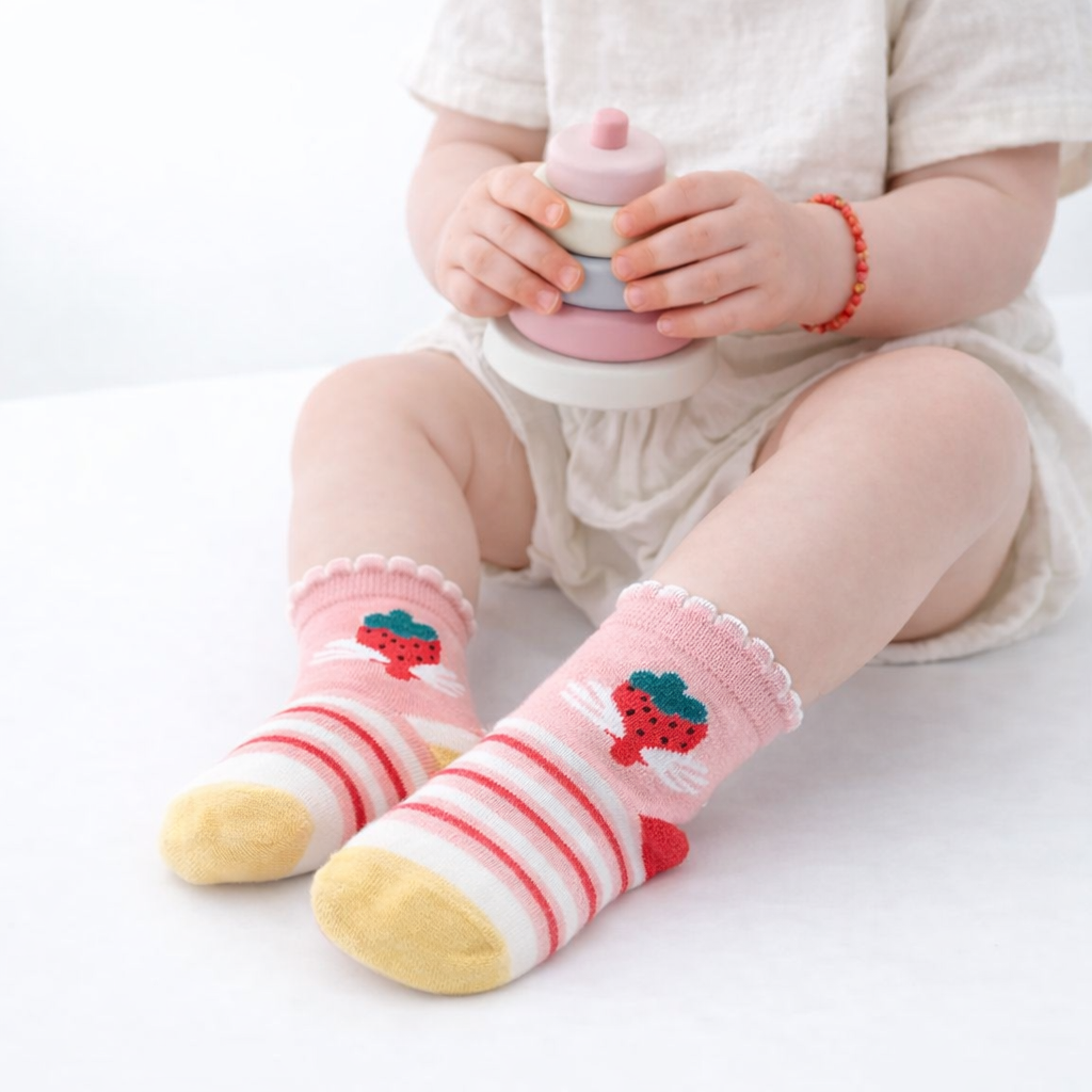 Sweet Strawberry Edition Kids Socks